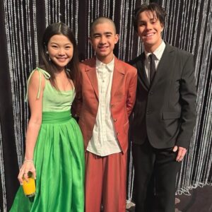 Miya Cech Instagram - asian prom was definitely UNFOrgettable this year 💚
styling: @mrenriquemelendez @auntfunkyscloset 
👗: @carolinaherrera 
glam: @robertti 
jewels: @bpdesilvajewellers @sterlingforever @rocklovejewelry