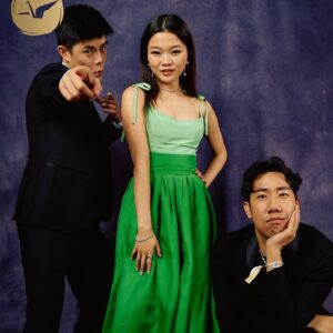 Miya Cech Instagram - asian prom was definitely UNFOrgettable this year 💚
styling: @mrenriquemelendez @auntfunkyscloset 
👗: @carolinaherrera 
glam: @robertti 
jewels: @bpdesilvajewellers @sterlingforever @rocklovejewelry