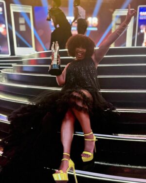 Mmabatho Montsho Instagram - Congratulations @nandipha_mehlomakulu on your @saftassa for Best Achievement in Editing a Telenovela! You completely deserve it!!! 🎊🎊🎊