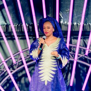 Mmabatho Montsho Instagram - Channeling @oumou_sy_styliste_officiel a couple of weekends ago at the @contentcreatorawardssa 💜