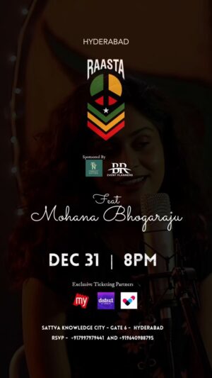 Mohana Bhogaraju Instagram - 🌟 Melodies to Ring in the New Year! 🌟
Let the soulful voice of Mohana Bhogaraju set the perfect tone for your New Year’s Eve! 🎶✨

🎤 From heart-touching melodies to electrifying energy, experience it all LIVE at Raasta Hyderabad this 31st December.

  Save the Date- 31 Dec, 2024
📍 Raasta Hyderabad
🎟️ Grab your tickets now on BookMyShow!

✨ Let’s make this NYE unforgettable together!
.
.
.
.
#MohanaBhogarajuLive #NYE2025 #HyderabadEvents #RaastaVibes #LiveMusicMagic #NewYearCountdown #SoulfulMelodies #raastahyderabad #livemusic #hyderabadnightlife #liveband #raastalive #soulfultunes #raasta #publife #pubsingachibowli #pubsinmadhapur #nyehyderabad #nyeparty #nyelive #nyecelebration #nyeparties #nyecelebrations