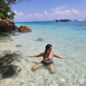Monika Bhadoriya Instagram - "Happiness is the secret to all beauty. There is no beauty without happiness.”