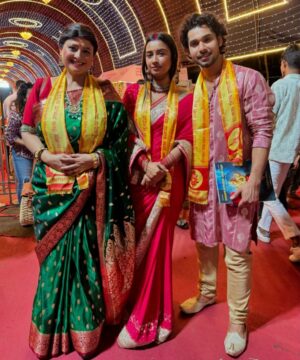 Nancy Roy Instagram - One with my fvrt @aparnaghoshalofficial ❤️#MANNSUNDER @dangal_tv_channel ❤️