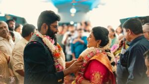 Nandhini Madesh Instagram - Cheers to more laughter ❤️🧿 #married 

📸 @weddingsbygodsongnanaraj
Dude costume : @adore_inspire_me 
Nandhini blouse by @aarshii_london