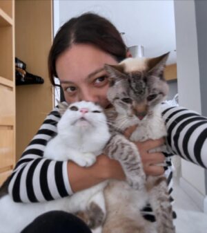 Natalia Reyes Instagram - 💔 🐈 👼 Cómo despide uno a alguien después de 22 años? Mi viejito Bartolo hoy dejó este plano después de nada menos que 22 años de camino juntos, un gato que era parte de la familia, testigo fiel, amoroso, paciente y silencioso de nuestra historia 🤍 GRACIAS por tanto, te amaremos para siempre, Rayo te va a extrañar ⚡️gracias eternas a @giraldo__l por habernos dado esta dosis tan larga de amor. Buen viaje Bartolito💫 

•

💔 🐈 👼 How does one say goodbye to someone after 22 years? My old Bartolo left this world today after no less than 22 years of walking together, a cat who was part of my family, a faithful, loving, patient and silent witness to our history 🤍 We’ll always love you, Rayo will miss you ⚡️ eternal thanks to @giraldo__l for having given us this long dose of love. Fly high, Bartolito💫