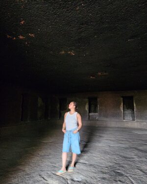 Nauheed Cyrusi Instagram - Went exploring & discovered 1st century Buddhist cave 🙏
#discovery #travel #travelphotography #explorer #love #explorepage #grateful #indian #god #archeologicalsite