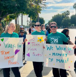 Nicole Stuart Instagram - This past Sunday we walked in memory of Our beloved Mari Winsor at the ALS walk. Most of you know we lost Mari in 2020 to this dreaded disease. But Sunday was a day of coming together, raising money for ALS research, and laughing and reminiscing about Mari. It was a lovely day. 🩵
•
You can still donate: www.alsnetwork.org 🫶🏽
.
.
.
#mariwinsor #pilates #pilatesfamily #pilateslovers #pilateslosangeles #als #findacureforals #fitnessinspo