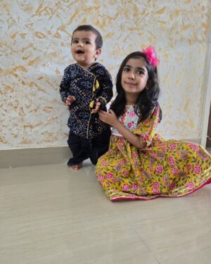 Nisha Krishnan Instagram - With Diwali just around the corner, our family is diving into the traditions that make this festival so special. It’s all about spreading joy, creating memories, and embracing our rich cultural heritage. We’ve already begun shopping for the festivities, and for my little ones, FirstCry is my ultimate go-to for stylish and comfy children’s fashion.

This year, I was on the lookout for an outfit that beautifully blends tradition and comfort. Samaira loves purple and insisted on having a purple color outfit for Diwali. And I was wondering what I could get for my son Amar who is just 1 year old ! I found just what I envisioned on FirstCry! The gorgeous embroidery and unique embellishments not only capture the festive spirit but also allow my children to enjoy the celebrations freely. Dressing up in ethnic wear during Diwali is a lovely way to honor our culture ❤️ 

My little ones were thrilled to try it on and are already excited to show it off this Diwali ! Also I want to share my excitement with you —use my personalized code  NishaDW1  for 50% off fashion and 45% off everything else. Let’s make this Diwali unforgettable!

#firstcrywalidiwali24 #firstcrywaliDiwali #firstcryindia #firstcry #FussNowAtFirstcry #firstcryfashion #kidsfashion #nishaganesh
