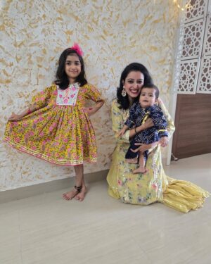Nisha Krishnan Instagram - With Diwali just around the corner, our family is diving into the traditions that make this festival so special. It’s all about spreading joy, creating memories, and embracing our rich cultural heritage. We’ve already begun shopping for the festivities, and for my little ones, FirstCry is my ultimate go-to for stylish and comfy children’s fashion.

This year, I was on the lookout for an outfit that beautifully blends tradition and comfort. Samaira loves purple and insisted on having a purple color outfit for Diwali. And I was wondering what I could get for my son Amar who is just 1 year old ! I found just what I envisioned on FirstCry! The gorgeous embroidery and unique embellishments not only capture the festive spirit but also allow my children to enjoy the celebrations freely. Dressing up in ethnic wear during Diwali is a lovely way to honor our culture ❤️ 

My little ones were thrilled to try it on and are already excited to show it off this Diwali ! Also I want to share my excitement with you —use my personalized code  NishaDW1  for 50% off fashion and 45% off everything else. Let’s make this Diwali unforgettable!

#firstcrywalidiwali24 #firstcrywaliDiwali #firstcryindia #firstcry #FussNowAtFirstcry #firstcryfashion #kidsfashion #nishaganesh