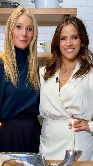 Noa Tishby Instagram - Happy Hanukkah and Merry Christmas, everyone. 🕎🎄Join us, @gwynethpaltrow and @noatishby, in lighting candles for the first night of Hanukkah. 

Tune in every day at 11am ET throughout all 8 nights of Hanukkah to see who else joins. #BringOnTheLight 🕎

An Eighteen production, directed by @YoavDavis edited by Ram Shemi.