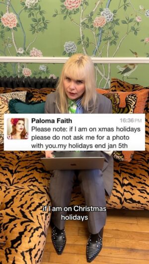 Paloma Faith Instagram - I am about to go on my xmas holidays - if you know you know !! #christmas #twitter #christmas2024