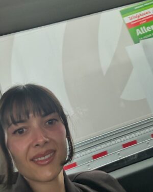 Patti Harrison Instagram - I was trying to get a picture with the Walgreens truck because it had a huge picture of all sorts of pill bottles on the side of it and I had never personally seen allergy medicine and vitamins represented THAT big before and felt excited and wanted to remember it. I thought “what if the pills inside the truck were that big?” My imagination kinda does that when I’m in flow-state. My strong sense of play retained in my adult life surprises. I was not able to get the pic I wanted. The truck was moving, as was the van I was in. Can you share this and get my message out? Send this to a relative who maybe has never met a transgending person and wants to know what we’re all like. Tell them we are all just like this.