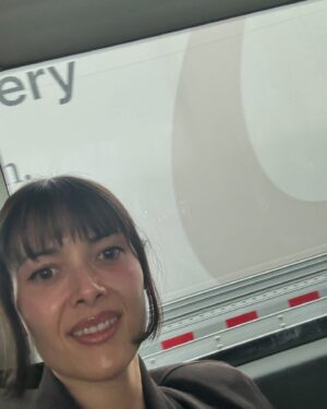 Patti Harrison Instagram - I was trying to get a picture with the Walgreens truck because it had a huge picture of all sorts of pill bottles on the side of it and I had never personally seen allergy medicine and vitamins represented THAT big before and felt excited and wanted to remember it. I thought “what if the pills inside the truck were that big?” My imagination kinda does that when I’m in flow-state. My strong sense of play retained in my adult life surprises. I was not able to get the pic I wanted. The truck was moving, as was the van I was in. Can you share this and get my message out? Send this to a relative who maybe has never met a transgending person and wants to know what we’re all like. Tell them we are all just like this.
