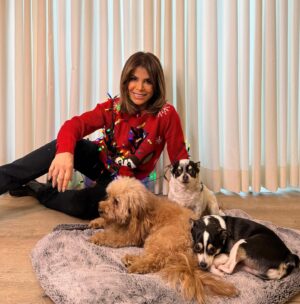 Paula Abdul Instagram - Batman, Nemo, Penny and I wanted to pop in to wish you and your loved ones happy #PaulaDays…I mean, holidays!! 🐶🐾🎄❤️ May your holiday season be filled with warmth, laughter, and the people who mean the most. Sending you all so much love!! 💋XoP