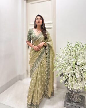 Pooja Gor Instagram - It is saree season ✨

Wearing @shopmulmul 
How gorgeous is this saree. 🪔

#festiveseason #diwaliparty #saree