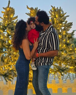 Pooja Ramachandran Instagram - Merry Christmas from our family to yours 🎄🎄🎄🎄🎄♥️

Our naughty little Santa sends his love to all 🎅🏼

#love #blessings #light #besttimeoftheyear