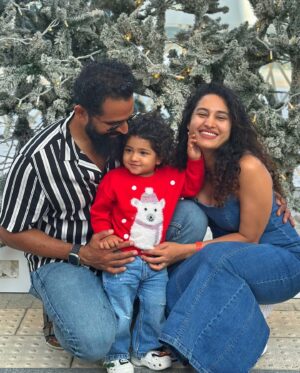 Pooja Ramachandran Instagram - Merry Christmas from our family to yours 🎄🎄🎄🎄🎄♥️

Our naughty little Santa sends his love to all 🎅🏼

#love #blessings #light #besttimeoftheyear
