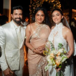 Poornima Indrajith Instagram - @keerthysureshofficial  Kitty and Thattil @antonythattil , you guys have my heart ! I love you so much and will always have you in my prayers .  Here’s to the most cutest couple, to the most romantic story, to the most  beautiful wedding and to the perfect beginning 🥂✨♥️🧿