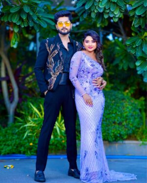 Preethi Sharma Instagram - SRIDHYA 🫰🏻💕

@the_prithviraj ✨

Wearing - @the____thread 🖤
 @mokshe_rental_destination 💜

Mua - @priyanka_makeupartist_hair 💫

📸 - @photography_shyam_ 💫

#sridhya #aadhya #zeekutumbamawards2024 #psr #zeetelugu #preefam☮️ #preevibes☮️ #preelovesyou☮️