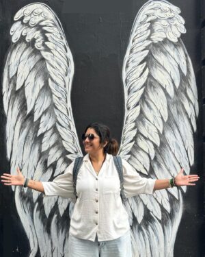 Priyanka Deshpande Instagram - Woman with wings, soaring through life with a heart full of love and a soul that knows no limits. Every wound has healed into strength, every tear has watered my growth. I rise not just for myself, but for the love I hold within, carrying it with me as I fly—toward dreams, toward light, toward everything beautiful this world has to offer ❤️‍🔥
.
.
.
.
.
#goodvibes #goodvibesonly #spreadlove #uhappyihappy