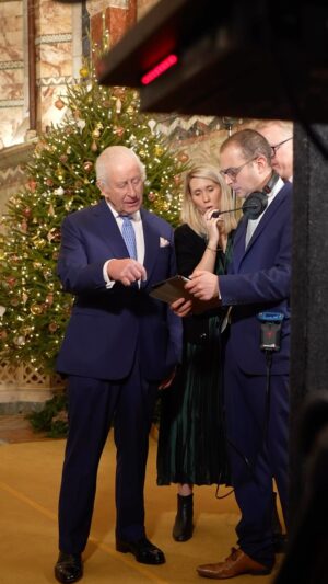 Queen Elizabeth II of the United Kingdom Instagram - Behind the lens 🎥✨

A special glimpse into the incredible talent, creativity, and teamwork that brings The King’s Christmas Broadcast to life.

Watch His Majesty’s message on our YouTube channel now (link in bio).