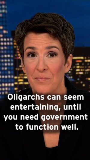 Rachel Maddow Instagram - Power battles between ultra rich oligarchs can seem like entertainment, until you consider the damage they’re doing to the government we all rely on.