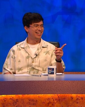Rachel Riley Instagram - I know, I know. In real life Jimmy’s teeth are far less realistic than this. 

Happy New Year, Happy new Cats Does Countdown! New ep goes out tomorrow, Friday 9pm @channel4 

With Phil Wang, Jon Richardson, Joe Wilkinson, Rosie Jones and John Cooper Clarke in dictionary corner with Susie @wangpix, @jonrichardsoncomedian @gillinghamjoe @josierones @johncooperclarke @susiedent @jimmycarr 

See you soon for the lols 😘🥂

#comedy #catsdown #catscountdown