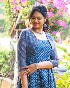 Ramya Behara Instagram - Care less , live more ❤️

Outfit : @sia_by_ss
KADA&Finger Rings: @aneethaass_jewellery 
Neck piece & earrings : @amalascouture 
Styling : @i_stylyou 
Clicks : @you_and_iphotography