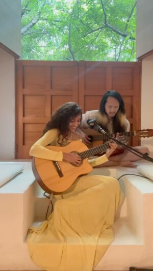 Raveena Aurora Instagram - “Baby mama💘💘” ever since I was a little girl no one could take me away from music . Music and me are intertwined and in love for life ❤️ they will try to tell us our music is simply worth as much as a passing cloud of clout, that it’s worth is wrapped up in numbers and products sold, that it should be divorced from politic as much as possible, that artists are interchangeable faces of interchangeable goods and sounds. replaceable like robots. but unfortunately for them, u and me know the way a song can wrap u up so perfectly under moonlight, in the midst of a long drive ; how music colors time and memory and a song can actually change the course of your life 🧚 

thank u for always drawing out the most beautiful acoustic versions of our album out of me , Aaron @liaosauce ❤️❤️❤️