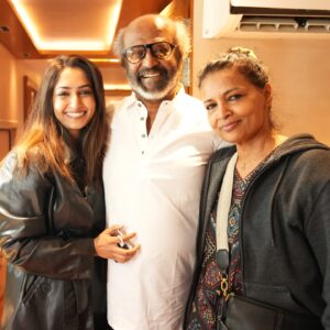 Reba Monica John Instagram - One with the most special Thalaivar 💕 when he says with excitement “ aaaa, junior Jayapradha, vaango vaango “ and when he also says “ your eyes are very beautiful Ma “ I mean, wouldn’t these emotions just flow naturally? A personality so humble, timid, kind and graceful, he’s truly a personification of a SuperStar in all forms. Alsoooo in gen Z language, he’s such a poookieeeee🥹❣️

Happiest birthday Thalaivar. Wishing you the best of health and many many more fantastic films to entertain us with. Love and only loveee ❣️

#thalaivar #superstar #memorabledayindeed