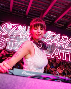 Rebecca Black Instagram - got to spin for the first time in miami this weekend to celebrate the @leomessi x @stanley_brand collaboration at Café10 🫶 thx for having me vice city 

#stanleypartner