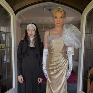 Riki Lindhome Instagram - New video tomorrow. So Long Farewell 🍸. A breakup anthem on behalf of Baroness Schraeder from The Sound of Music 🎶