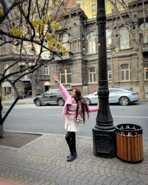 Riya Sharma Instagram - Very Cutesy, very Demure 🎀🤍

Hello from, ARMENIA 🇦🇲❄️

📸: @doprahularora