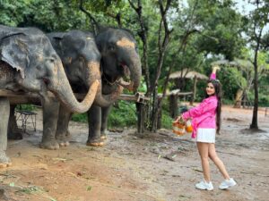 Riya Sharma Instagram - Find me someone who’ll love me as much as I love 🐘!!! 😭🤍🤍🤍

Best trip with my beautiful girls 🤍

#bestday #elephant #phuket #thailand #wanderlust