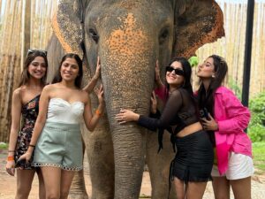 Riya Sharma Instagram - Find me someone who’ll love me as much as I love 🐘!!! 😭🤍🤍🤍

Best trip with my beautiful girls 🤍

#bestday #elephant #phuket #thailand #wanderlust