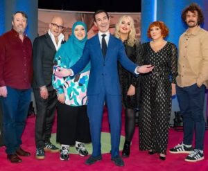 Roisin Conaty Instagram - Good Morning Darlings, I hope 2025 is behaving itself so far, I’m on ‘Big Fat Quiz of Everything’ Tonight 9pm Channel 4 with this dreamy bunch of hotshots @jimmycarr @joshpughcomic @sophiewillan @fatiha.elghorri @mrharryhill @davidmitchellnocontext FREDDIE KRUEGER @channel4 if you fancy Xx my hair & make up was by dreamboat @fionaeustace