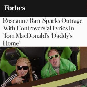 Roseanne Barr Instagram - Look at these headlines 👀 TMZ, Vice, Forbes…the media is coming for us HARD…but the people have spoken!! 🇺🇸 “Daddy’s Home” is absolutely dominating…and they’re trying to tear it down. The opinions on TV and in magazines don’t matter…THE PEOPLE are all that matters! Keep downloading the song & PLAYING IT LOUD! We won’t be ignored any longer! Let’s get Roseanne her first #1 on Billboard! #tommacdonald #hangovergang