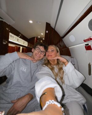 Rylee Arnold Instagram - WE DID IT!!! So incredibly grateful for this season and everything that came with it!!! Forever proud of you Stephen that finale was perfect!! thank you for it all✨🫶🏼🥹 btw this is me and Stephen’s first time on a private jet and we are FREAKING OUT!!!!