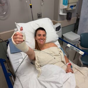 Sabrina Ionescu Instagram - 26, thank you ✨
Married my best friend, won a gold medal 🥇, and a WNBA championship 🏆 all in the same year. God is good. 
Beyond grateful for everything this year had to offer, and thankful for everyone a part of my circle🫶🏼 
27… Let’s get it! 
ps: getting my thumb fixed was quite the bday present 👍🏼