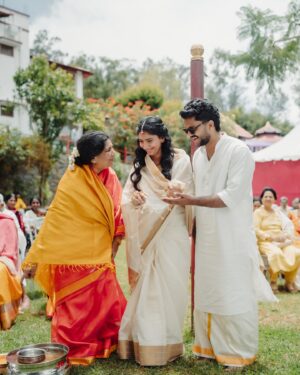 Sai Pallavi Instagram - Lil did I know that my sister’s wedding would also be the next phase of my life! I witnessed every soul present in the ceremony tear up, bless them and dance in joy! I wasn’t ready to let Pooju take this big step because this was new to me and I couldn’t advise her on pros and cons, like I always did with things in life. But in my heart I knew that my dear @v1n33 will pamper and love Pooju the way I do or maybe even more! It’s been three months since the wedding and I’ve never been this right in my life ❤️ I thank God and everyone who showered them with love and positivity ❤️ 

P.S. I’ve never been a fan of 🧿 emoticon, but I’m not taking a risk this time. They’re too precious 🧿🧿🧿🧿🧿
 
@eshantrajuphotography you and Khushboo were magic! Each picture was a painting, unspoken words🥹❤️

The last 10 pictures were by @vivekkrishnanphotography and I had a tough time choosing from the million precious moments you had captured🥹