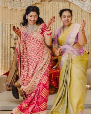 Sai Pallavi Instagram - Lil did I know that my sister’s wedding would also be the next phase of my life! I witnessed every soul present in the ceremony tear up, bless them and dance in joy! I wasn’t ready to let Pooju take this big step because this was new to me and I couldn’t advise her on pros and cons, like I always did with things in life. But in my heart I knew that my dear @v1n33 will pamper and love Pooju the way I do or maybe even more! It’s been three months since the wedding and I’ve never been this right in my life ❤️ I thank God and everyone who showered them with love and positivity ❤️ 

P.S. I’ve never been a fan of 🧿 emoticon, but I’m not taking a risk this time. They’re too precious 🧿🧿🧿🧿🧿
 
@eshantrajuphotography you and Khushboo were magic! Each picture was a painting, unspoken words🥹❤️

The last 10 pictures were by @vivekkrishnanphotography and I had a tough time choosing from the million precious moments you had captured🥹