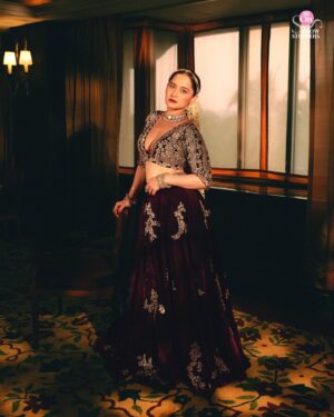 Sanjeeda Sheikh Instagram - Known for her grace and unwavering confidence, actor Sanjeeda Shaikh’s (@iamsanjeeda) personal style is a delightful blend of authenticity, comfort, and elegance. Her fashion choices are driven by self-expression and confidence rather than passing trends, making her approach timeless and unique.

In an exclusive shoot for HT City Showstoppers, Sanjeeda stuns in a maroon velvet lehenga by SABE (@sabeofficial_), designed by Sanil and Beenu Makhija. The ensemble, adorned with intricate zardozi embroidery and paired with a sequinned blouse, is styled with a chic bag from Tweak with Aaru (@tweakwithaaru).

Creative Director: Shara Ashraf Prayag (@sharaashraf)
Photographer: Abhishek Gaikwad (@abhishekgaikwadphotography)
Stylist: Priyanka Castelino (@castelino_priyanka)
Makeup and Hair: Madhur Purohit (@madhursfx)
Production: Soumya Vajpayee (@soumyavajpayee16) and Zahera Kayanat (@kayanaaaaat) 
Location: ITC Maratha, Andheri (E), Mumbai (@itcmaratha)
Story & Talent Coordination: Mugdha Kapoor (@mugdhakapoor913)

#sanjeeda #sanjeedasheikh #sanjeedashaikh #sanjeedafans #beauty #fashion #fashioninsta #fashioninspiration #shoot #timelessstyle #fashionogram