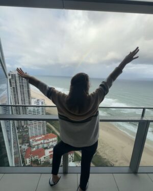 Sara Bareilles Instagram - This is not going to be a straight line. Grief is a blanket and I am cozy AF. This month brought me to a memorial of a best friend and a reunion with my life partner and…surprise! my Anxiety! 🥳 A few days ago I called my friend at home in Brooklyn to send me my medication again. I haven’t been on it for a few months but what feels true right now is that I need help holding this chapter of transition, grief, and anxious depression. I missed Joe so much - he has been gone since July- but to be honest I don’t entirely remember how to be myself with him or without him. Now is the work of warm remembering AND birthing something new that is true to what is now. It’s one step and one day at a time. Through my tears I am smiling at the storm because it carries wind and rain and rainbows around and they are all doing their jobs… I am listening, meditating, reaching out, seeking friendship from loved ones who happen to be close(@mona_tavakoli, @benbenabraham, @marynreste), my beloved @joetipps , and especially myself. I surprise myself with how many different ways I can feel and be within a given day. I am the ocean that I made myself meet in this body today. (Thanks @shobean for the nudge) I get scared of the water because I can’t know what will happen. But we never do, do we? 
Like Gavin, I want to dance with somebody who loves me…and I just want to be the one who loves me the most. ❤️❤️