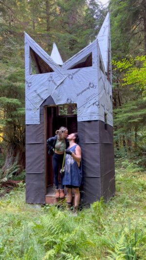 Sara Jean Underwood Instagram - We finished the outhouse for our diamond cabin! Yay! @jacobwitzling