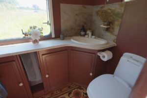 Sarah Beeny Instagram - #beforeandafter -  Ok, I know it’s not a tent but I’m starting to see the joy of camping, if you have a comfy bed and lovely bathroom! Loved this project xxx .
 .
#caravan #renovation #sarahbeenynewlife @forthefloorandmore @lite_stone