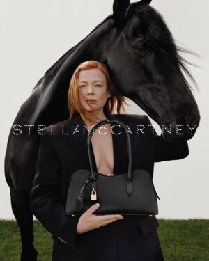 Sarah Snook Instagram - STELLA RYDER: Introducing the new Ryder bag, featuring @Sarah_Snook. A mastery of cruelty-free craftsmanship.
 
The Ryder bag is inspired by our equestrian codes and is vegan down to the glue. Every year, 1 billion animals are killed for leather – including horses.
 
Shop the #StellaRyder in-store and at the link in bio
 
#StellaMcCartney #SarahSnook #crueltyfree #vegan