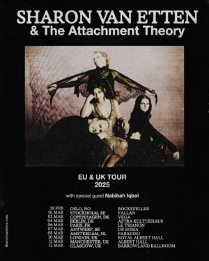 Sharon Van Etten Instagram - EU / UK

Presale starts Monday 10/28 at 10am local for the Sharon Van Etten & The Attachment Theory EU / UK Tour, with special guest @nabihahiqbal. Sign up at the link in bio.