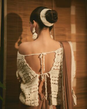 Shereen Sikka Instagram - Celebrating @masabagupta in a custom @houseofmasaba sari, paired with a chic @rejinapyo blouse, and accessorized with a gorgeous @thekalaastore bag, a fun @nandnistudio scrunchie, and @fizzygoblet shoes. Every detail crafted with love and styled to perfection by my dream team. 💛✨

Grateful to @rheakapoor @shereenlovebug @sanyakapoor and @stylebyvanshika for always making me feel my best. And a big thank you to @hrishidoeshair and @mallika_bhat for the glam, and @alpakhimani for the perfect draping. Captured beautifully by @sheldon.santos.

A day filled with love and joy as we shower Masaba with all the blessings. 💕 #MasabaBabyShower