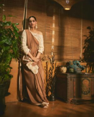 Shereen Sikka Instagram - Celebrating @masabagupta in a custom @houseofmasaba sari, paired with a chic @rejinapyo blouse, and accessorized with a gorgeous @thekalaastore bag, a fun @nandnistudio scrunchie, and @fizzygoblet shoes. Every detail crafted with love and styled to perfection by my dream team. 💛✨

Grateful to @rheakapoor @shereenlovebug @sanyakapoor and @stylebyvanshika for always making me feel my best. And a big thank you to @hrishidoeshair and @mallika_bhat for the glam, and @alpakhimani for the perfect draping. Captured beautifully by @sheldon.santos.

A day filled with love and joy as we shower Masaba with all the blessings. 💕 #MasabaBabyShower
