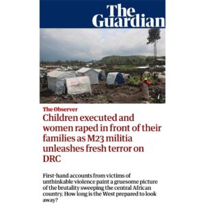 Sheryl Sandberg Instagram - Women raped at gunpoint in front of their families. Others pinned down on main streets and raped in broad daylight. These are just a few of the horrific atrocities carried out by the M23 armed rebels in the Democratic Republic of the Congo documented by the @guardian. And we cannot stay silent. 

We must loudly condemn rape whenever and wherever it occurs. And global leaders must make it clear sexual assault as a tool of war will be prosecuted.

bit.ly/3VRNk0Y